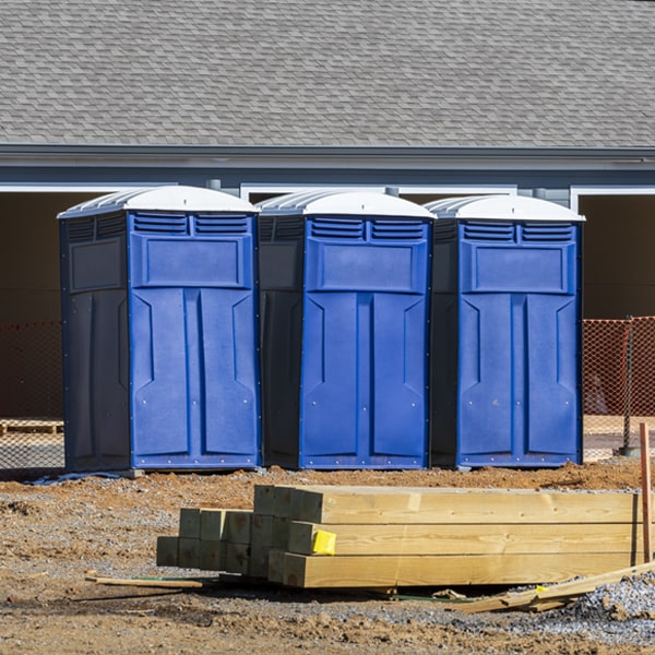 what is the expected delivery and pickup timeframe for the portable restrooms in Hewlett Harbor